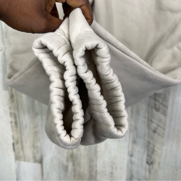 Abercrombie & Fitch Jogger Pants Women Size Medium Neutral Cream Cozy Loungewear - Picture 5 of 11